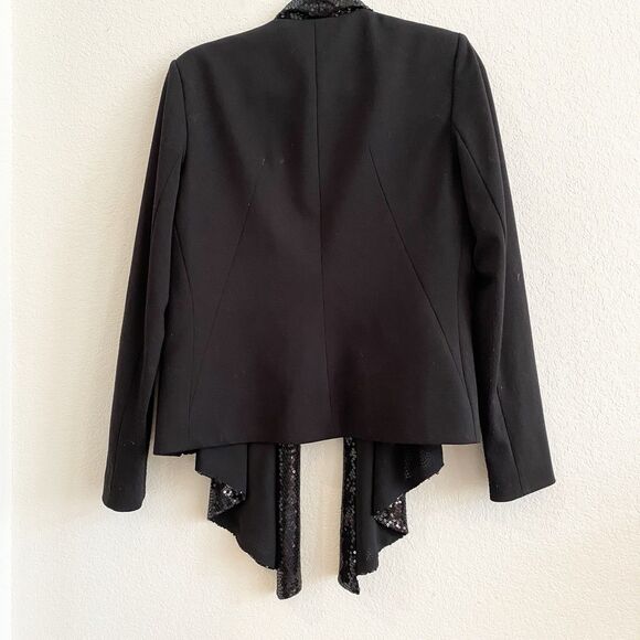 Calvin Klein Womens Open Front Cardigan Sequin Size M Black Long‎ Sleeve Party - Picture 11 of 11